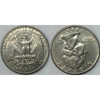 25 центов(квотер) США 1995г D