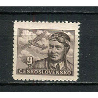 Третья Чехословацкая Республика - 1946/1947 - Капитан Франтишек Новак 9К. Авиапочта - [Mi.495] - 1 марка. MNH.  (Лот 34EJ)-T2P17