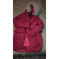 Куртка-полупольто зимняя на девочку 6-9 лет