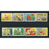 Вьетнам - 1979 - Цветы - (есть желтые пятна) - [Mi. 1055-1062] - полная серия - 8 марок. Гашеные.  (Лот 7Do)