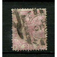 Великобритания - 1876 - Королева Виктория 2 1/2P - [Mi. 47] - полная серия - 1 марка. Гашеная.  (Лот 63BR)