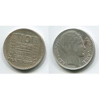 Франция. 10 франков (1938, серебро, XF)