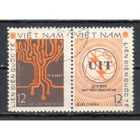 7 лет членства в Международном союзе электросвязи Вьетнам 1978 год серия из 2-х марок в сцепке