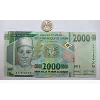 Werty71 Гвинея 2000 франков 2018 UNC банкнота