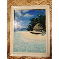 Картина приморской живописи "Мальдивы". Масло.