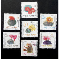 Вьетнам 1985 г. Цветущие кактусы. Флора, полная серия из 7 марок #0071-Ф2P12