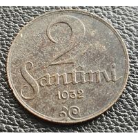 2 сантима 1932 Латвия