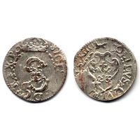 Шеляг 1610, Сигизмунд III Ваза, Рига. Вариант с полной датой '1610' на Рв., R