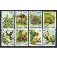 Охраняемые животные Куба 1984 год серия из 8 марок
