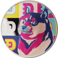 United Crypto States 1 Dogecoin 2022г. "Doge Coin". Голографическая защита. Монета в капсуле; подарочной рамке; сертификат; коробка. СЕРЕБРО 31,10гр.(1 oz).