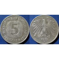 ФРГ, 5 марок 1975 D. монетный двор Мюнхен
