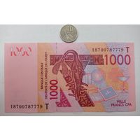 Werty71 Того (T) 1000 франков КФА 2018 - 2003 UNC банкнота