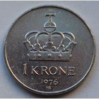 Норвегия 1 крона, 1976 г.