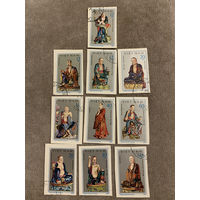 Вьетнам 1978 г. Скульптуры из Пагоды Тай Фыонг. Религия. Буддизм. Беззубцовые, полная серия из 10 марок