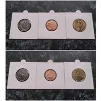 Распродажа с 1 рубля!!! Афганистан 3 монеты (1, 2, 5 афгани) 2004 г. UNC