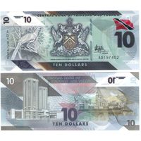 Тринидад и Тобаго 10 долларов  2020 год  UNC (полимер)