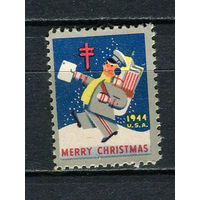 США - 1944 - Рождество и Новый год - 1 виньетка. MNH.  (LOT Gb24)-T10P26