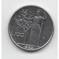 100 лир 1992 Италия