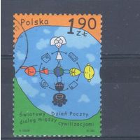 [2414] Польша 2001. Всемирный день почты. Одиночный выпуск. Гашеная марка.