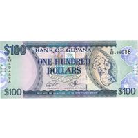 Гайана, 100 долларов, UNC