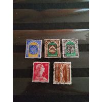 5 марок французской колонии Алжир герб искусство (5-1)