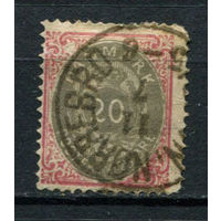 Дания - 1875/1903 - Цифры 20Ore - [Mi.28II Y A] - 1 марка. Гашеная.  (Лот 26BE)