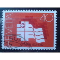 Швейцария 1982 150 лет ETV, стилизованные флаги