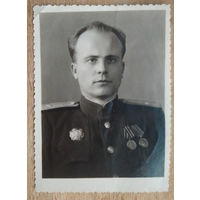 Фото майора. Орден Александра Невского. 9х11.5 см