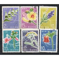 Цветы КНДР 1967 год серия из 6 марок