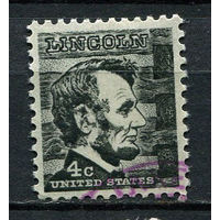 США - 1965 - Линкольн - [Mi. 893yA] - полная серия - 1 марка. Гашеная.  (Лот 16CD)