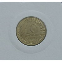 Франция 10 сантимов 1982 в холдере