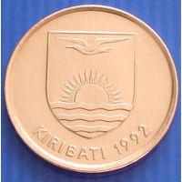 Кирибати. 1 цент 1992 год  KM#1а "Птица Фрегат"