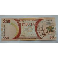 Гайана 50 долларов 2016 г. 50 лет независимости. Юбилейная