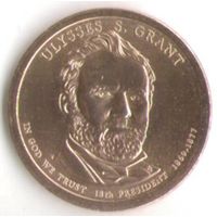 1 доллар США 2011 год 18-й Президент Улисс Гранд _состояние аUNC