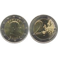 Монако 2 евро 2009 Альберт II в холдере