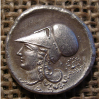 Греция. Коринф статер монета (300 до н.э.) Пегас и Афина 7,78гр.21мм. Серебро