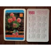 Карманный календарик.1981г.Страхование