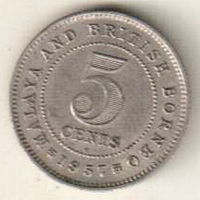 Малайя и Британское Борнео 5 цент 1957