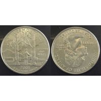 25 центов(квотер) США 2001г P, Вермонт