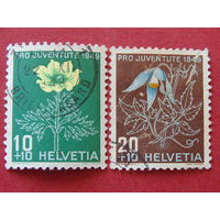 Швейцария 1949 г. Цветы.
