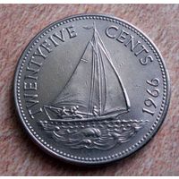 Багамские острова. 25 цент 1966 г.