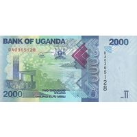Уганда 2000 шиллингов образца 2021 года UNC p50