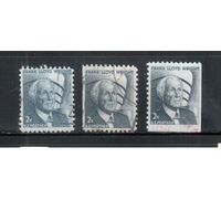 США-1966, (Мих.902 А+D+Е) , гаш. , Стандарт, Райт, Архитектор(одиночка), 3 зубцовки