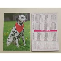 Карманный календарик. Собака. 2001 год