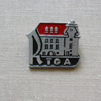 24В Значок Рига Riga Латвия Латвийская ССР СССР Выпуск 1960-0970-е