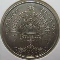 Франция 1 франк 1995 г. 200 лет Институту Франции. В холдере