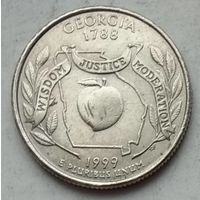 США 25 центов (квотер) 1999 г. P. Штат Джорджия