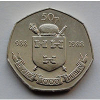 Ирландия 50 пенсов. 1988. Тысячелетие Дублина