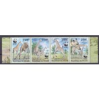 2013 Нигер 2142-2145 полоска WWF / Жираф 12,00 евро