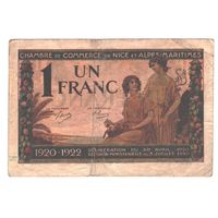 Франция 1 франк 1922 года